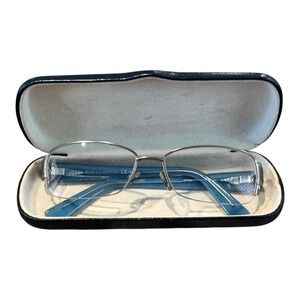 Gucci Eyeglasses Frames Rimless Made in Italy Silver Blue GG 2870 IQ4‎ 135